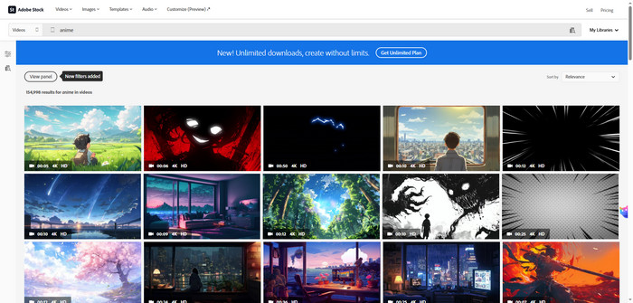 free anime clip download on Stock-style animation platforms
