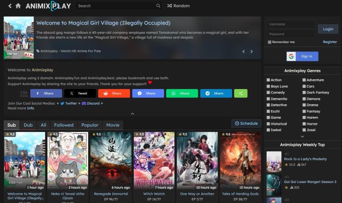 free anime websites dubbed animixplay