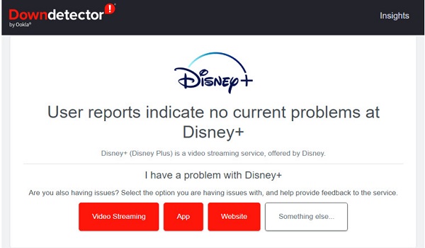 check disney plus network status