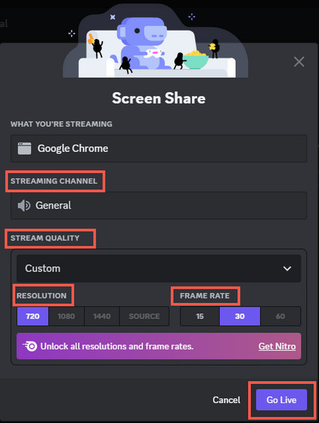 can you stream disney plus on discord choose settings