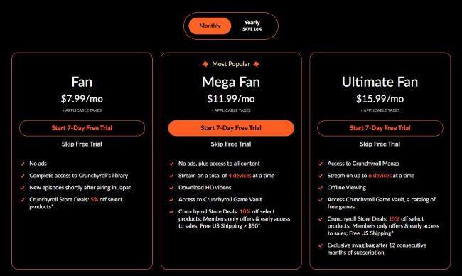 hidive vs crunchyroll crunchyroll price