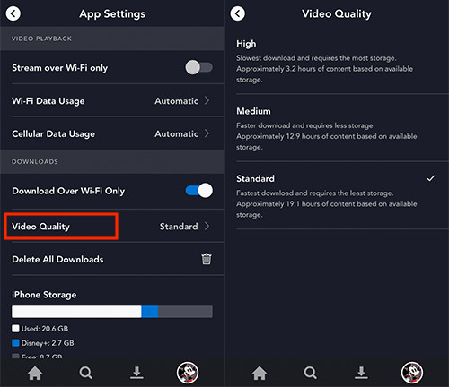 disney plus video quality