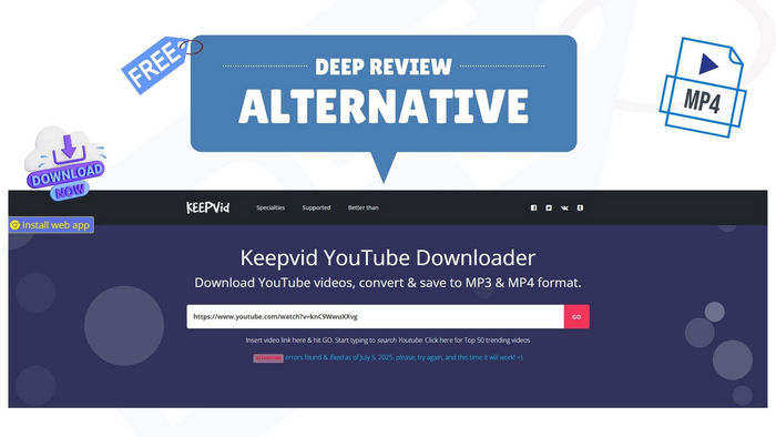 keepvid review free youtube mp4 downloader