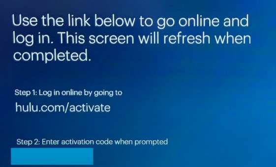 hulu activation code