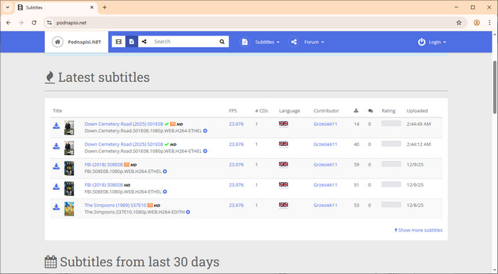 subtitle download free podnapisi