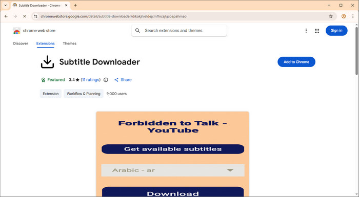 subtitle download extension free