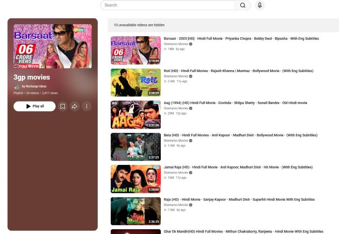 youtube 3GP Movie Download Site