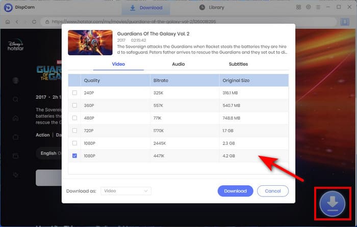 How to download outlet from hotstar online