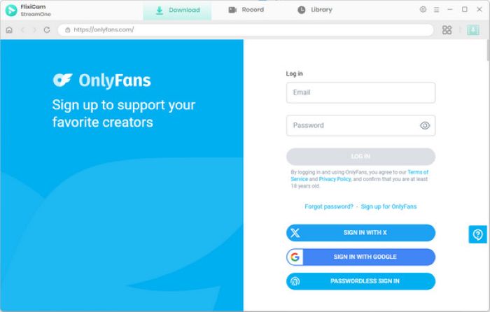 login onlyfans