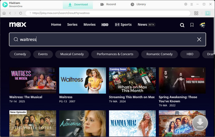 search hbomax videos