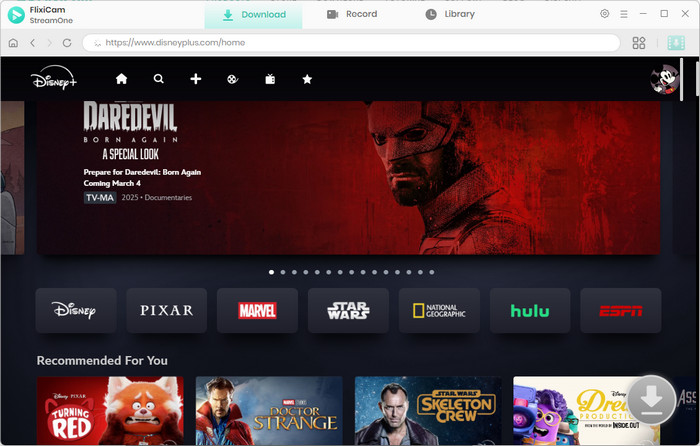 FlixiCam StreamOne disney plus downloader