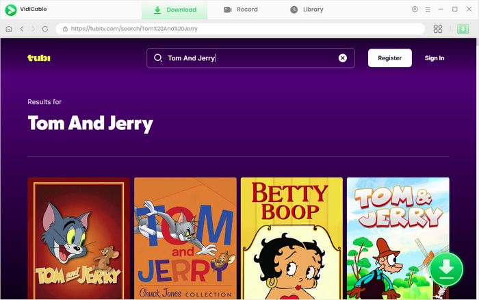 search video tubi