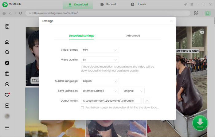 how to download audio from instagram