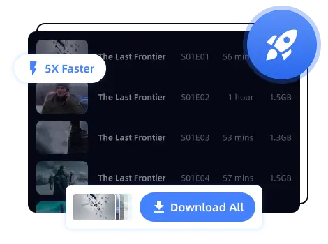 batch download TV shows and movies at 10X speed